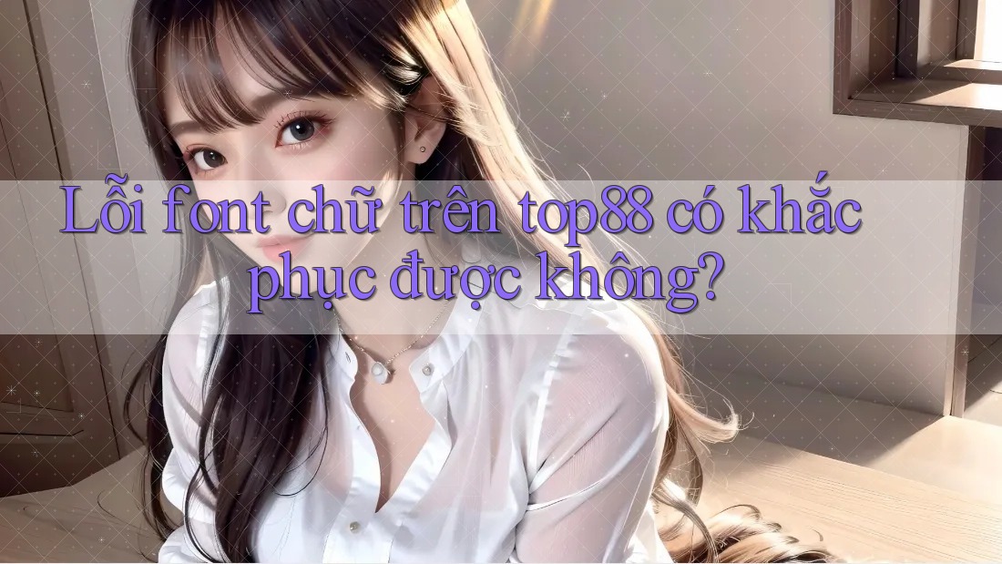 Lỗi font chữ trên top88 có khắc phục được không? Lỗi font chữ trên top88 có khắc phục được không?