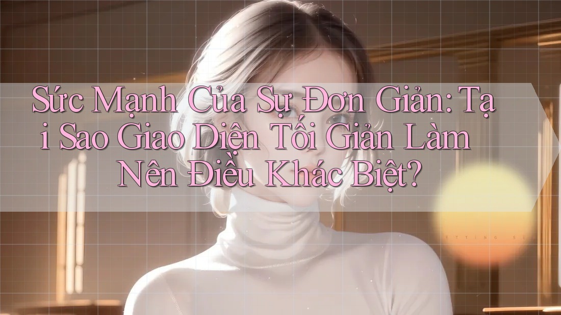 Sức Mạnh Của Sự Đơn Giản: Tại Sao Giao Diện Tối Giản Làm Nên Điều Khác Biệt?